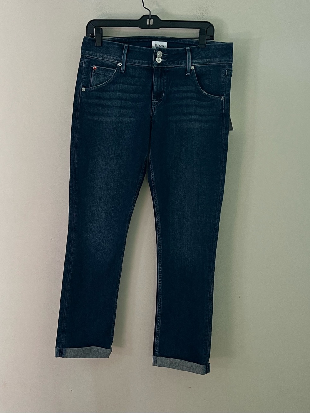 Hudson Jeans Dark Blue Ankle Crop Slim Straight